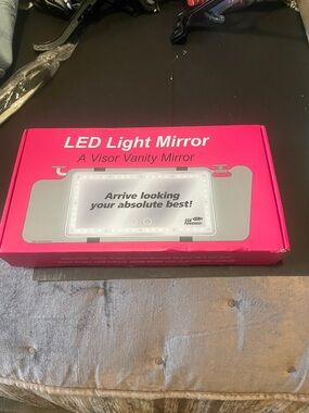 LED visor light mirror